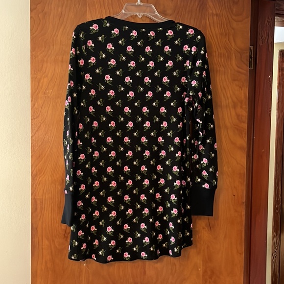 Victoria's Secret Black Top with Pink and Green Floral Design - Picture 5 of 7